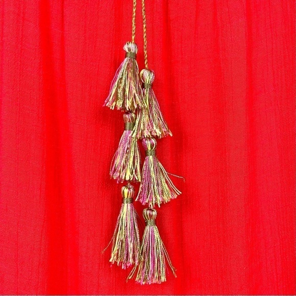 NEW Zac & Rachel Red Tunic Tassel Size Small - Picture 5 of 6